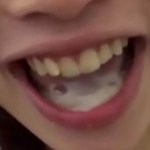 Asian girl finishing a blowjob cum in mouth cim and swallowing