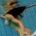 Naked swimming and stripping underwater perfect body ever