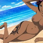 Yoruichi Shihoin beach nude edit by Pelemoon on DeviantArt