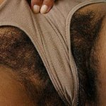 Hot black girl shows her perfect hairy pussy and hairy armpits