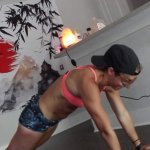 Strip to HIIT Naked Workout led by fitness model