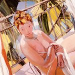Rose in full nude 1942 print by Maurice Barraud
