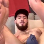 BEARDED BEEFY GUY FUCKS HIS ASS FEET