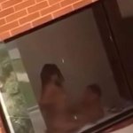 Couple caught fucking through window