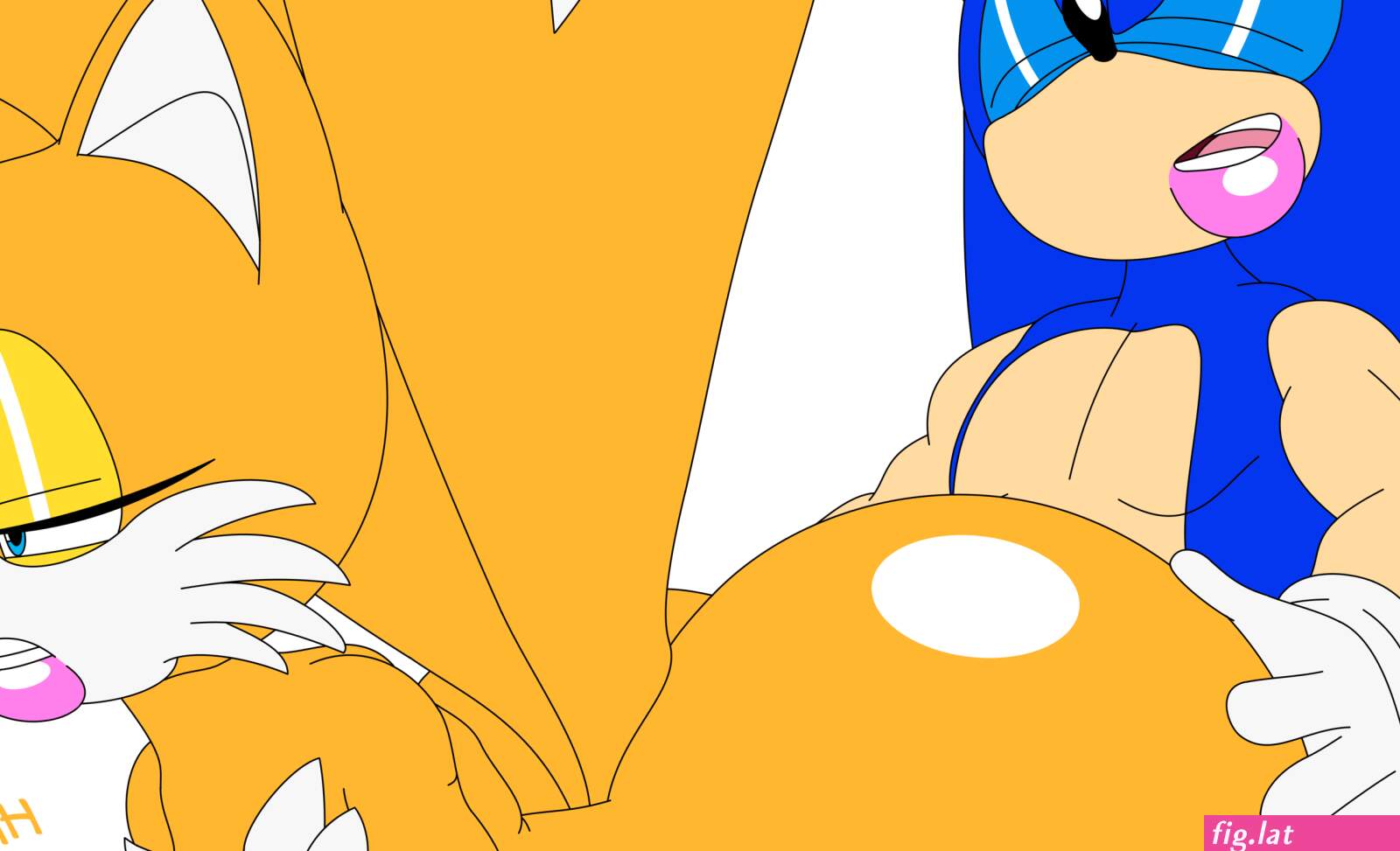 Long tails blowjob (photos)